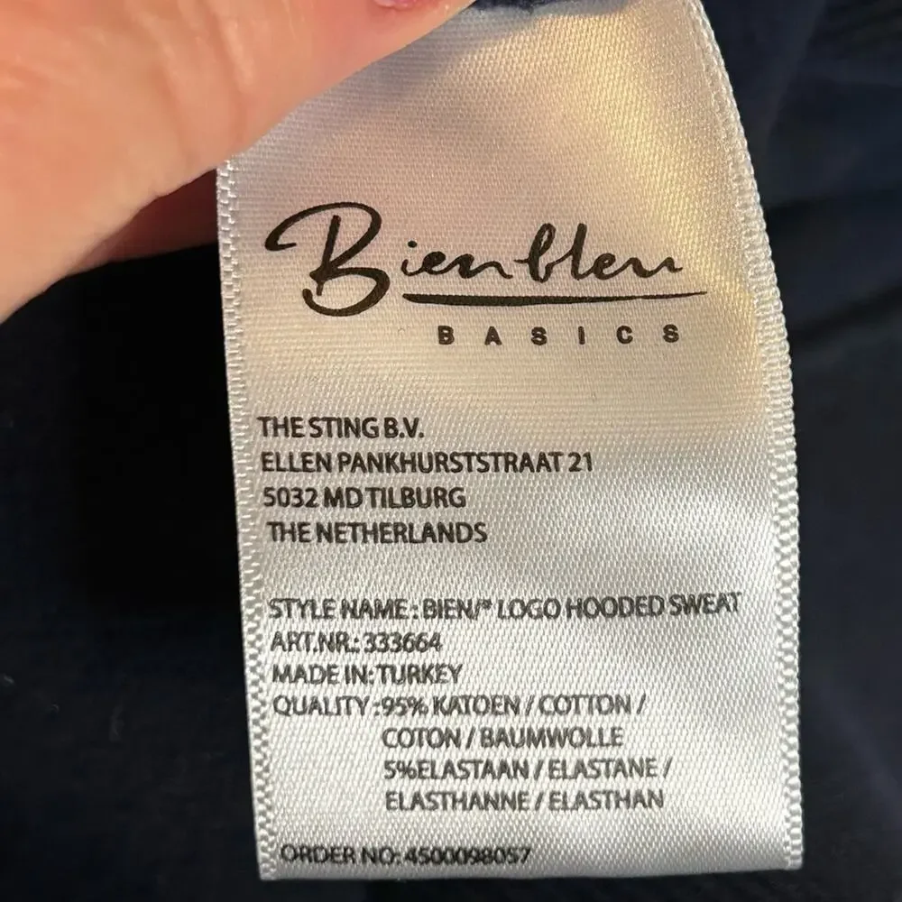 Bien‎ Bleu Basics Hoodie Women's Size Medium Casual European Netherlands Fitted